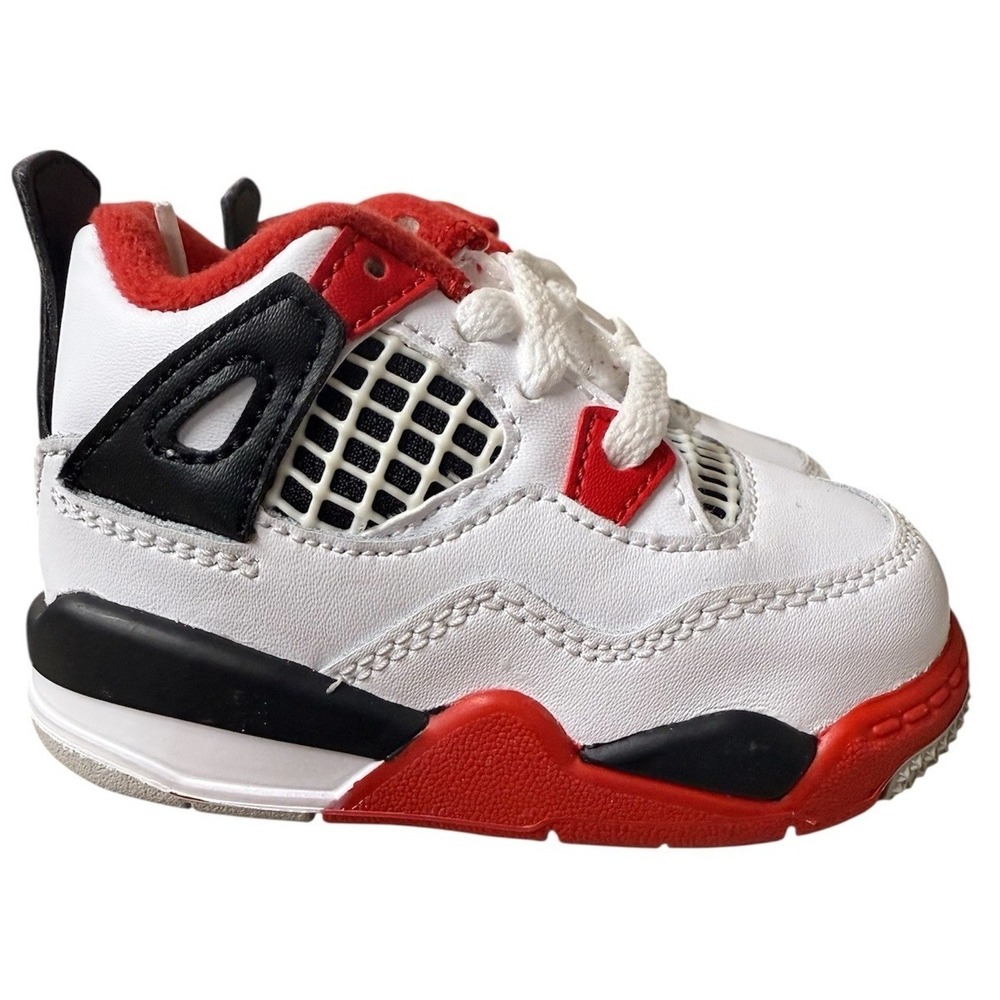 Nike Air Jordan 4 IV Retro Fire Red White 2020 | BQ7670-160 TD Size 4C - Picture 5 of 5